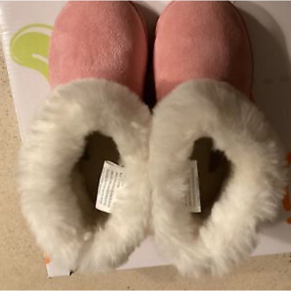 Jumping Beans girls size 8 Blush Pink Suede And Faux Fur Low Boot/bootie. - Picture 5 of 5